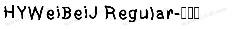 HYWeiBeiJ Regular字体转换
